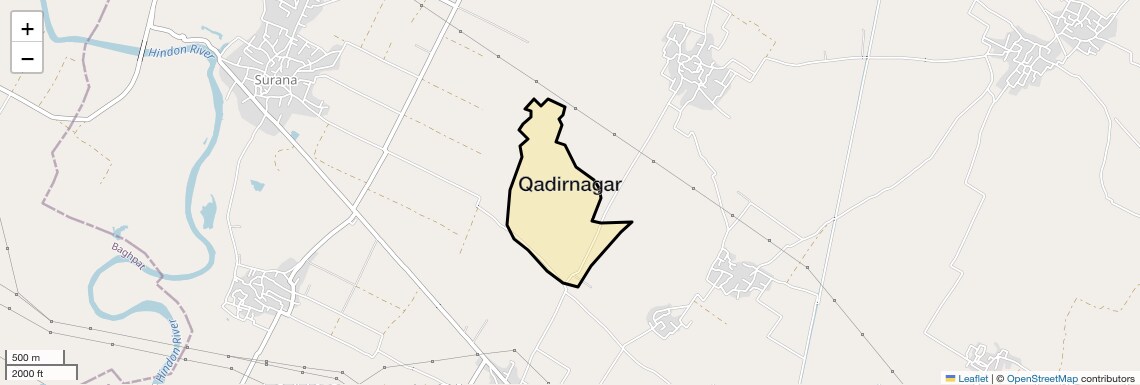 Location Map of Qadirnagar, Ghaziabad