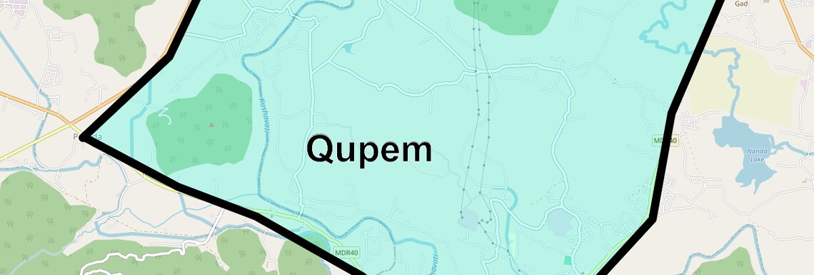 Location Map of Qupem, Goa