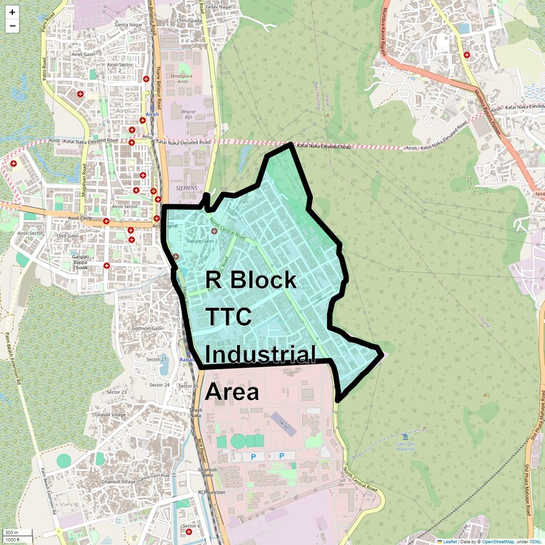 Location Map of R Block Ttc Industrial Area