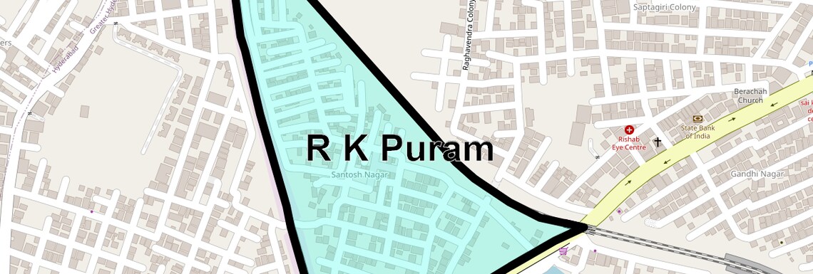 Location Map of R K Puram, Hyderabad