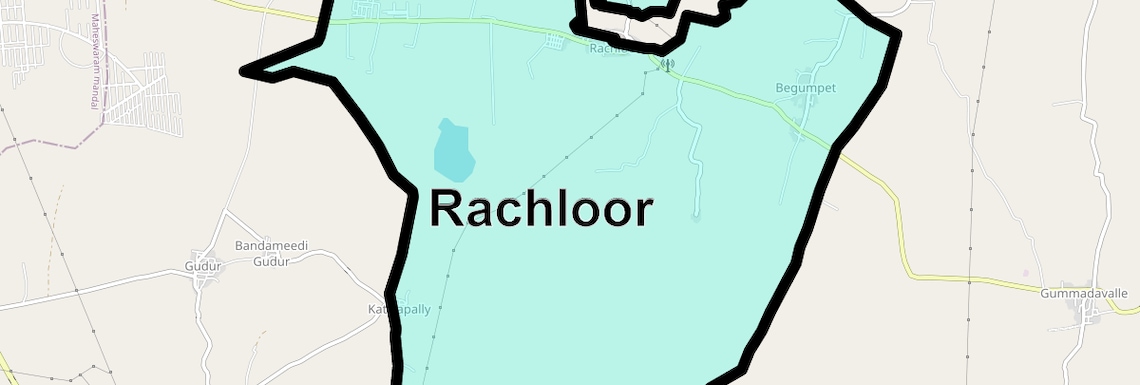 Location Map of Rachloor, Hyderabad