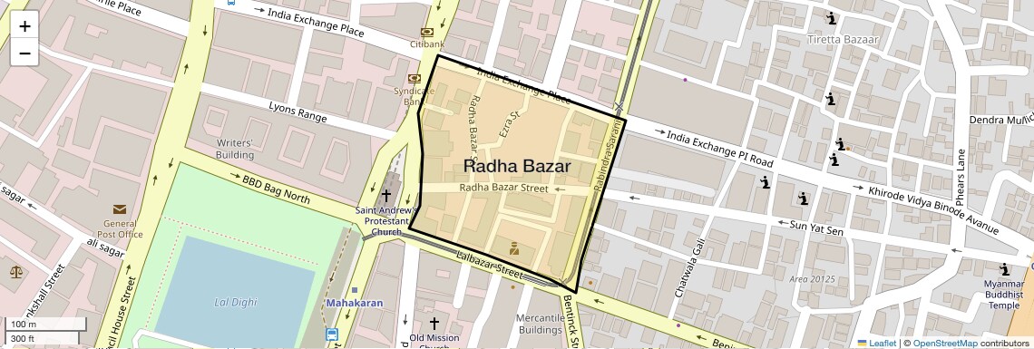 Location Map of Radha Bazar, Kolkata