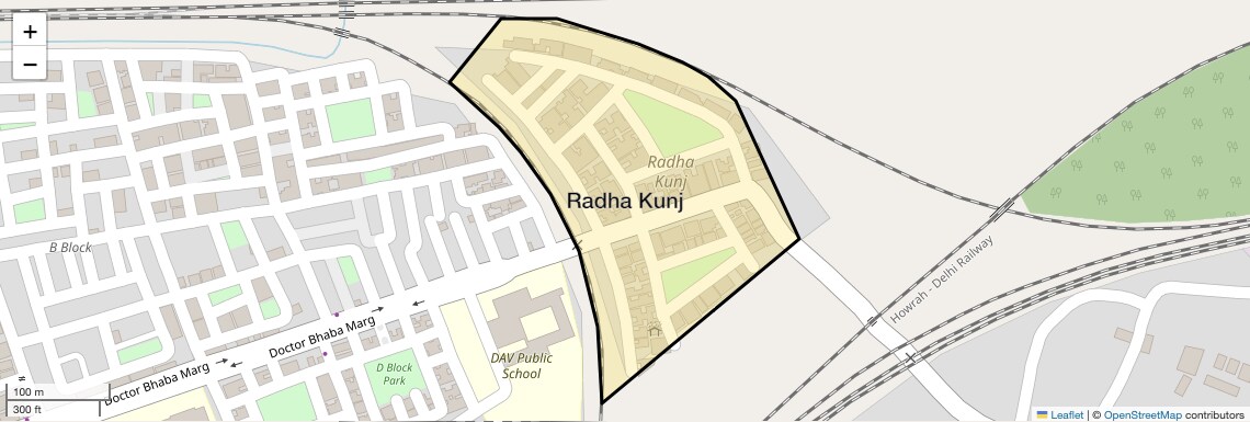 Location Map of Radha Kunj, Ghaziabad