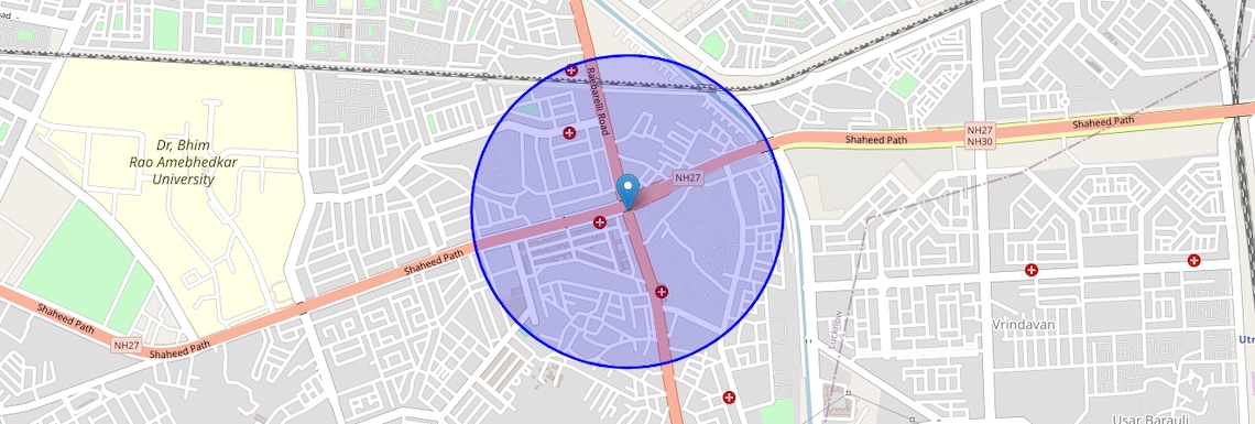 Location Map of Raebareli Road, Lucknow