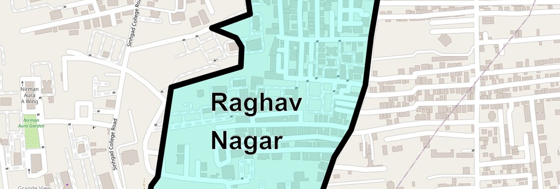 Location Map of Raghav Nagar, Pune