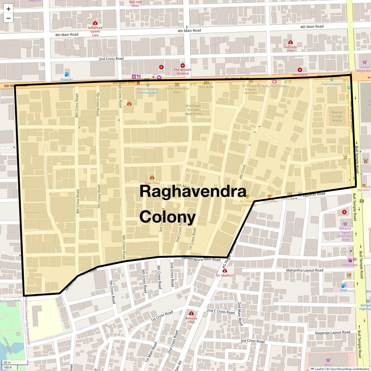 Raghavendra Colony Map