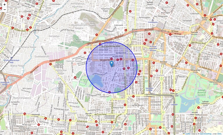 Location Map of Raghavendra Colony