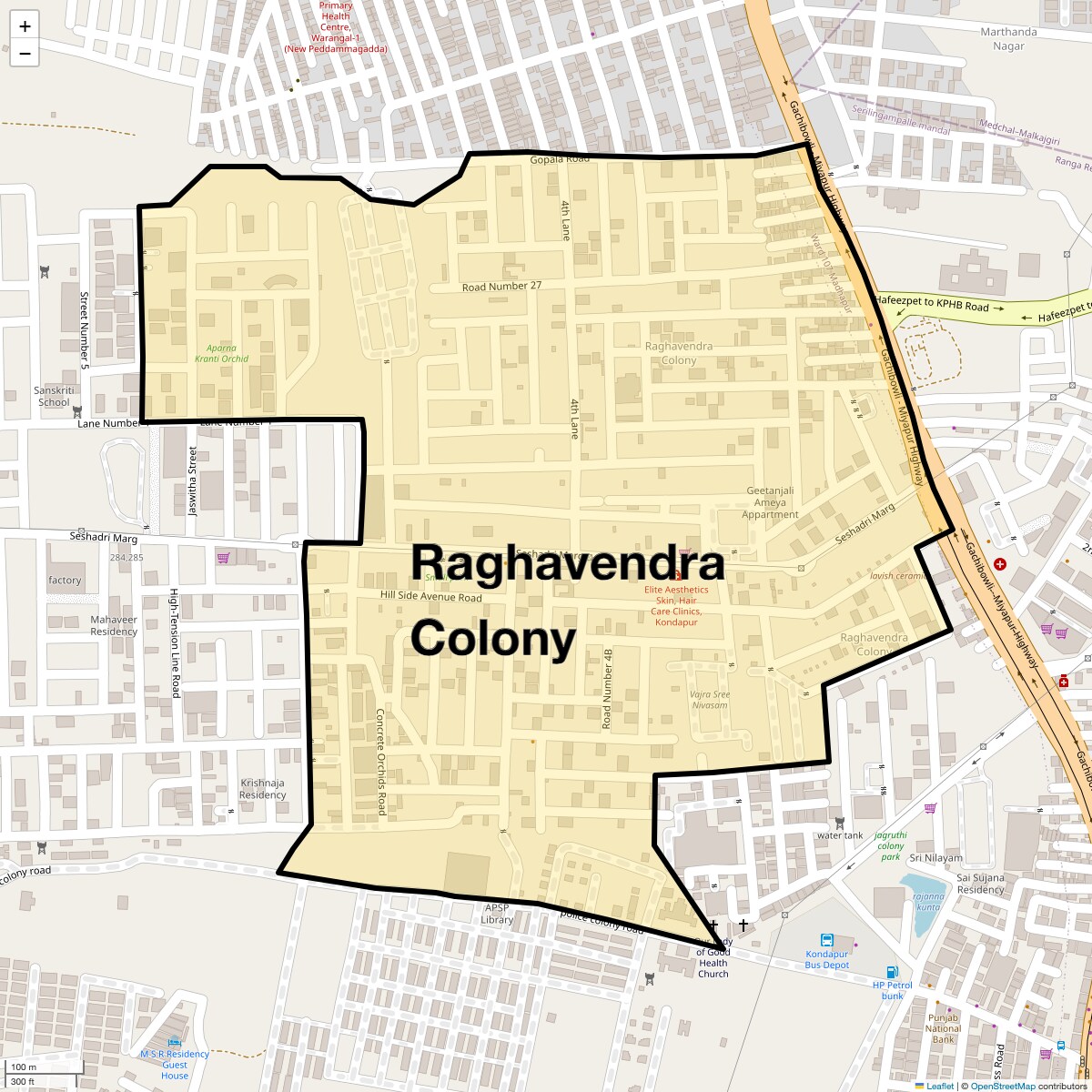 Check Time Travel of Raghavendra Colony, Hyderabad