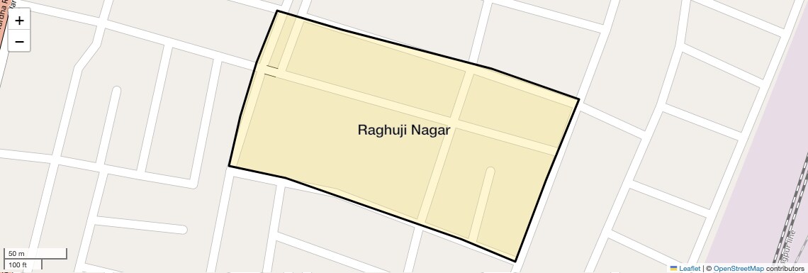 Location Map of Raghuji Nagar, Nagpur