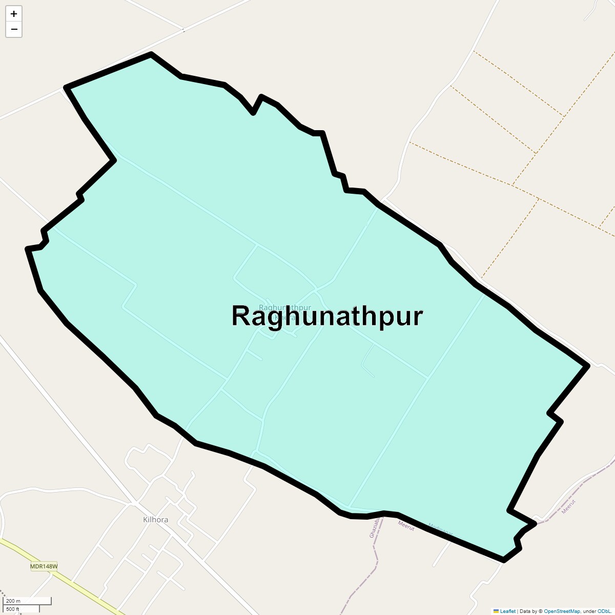 Location Map of Raghunathpur, Ghaziabad