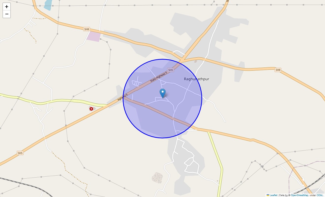 Location Map of Raghunathpur, Kolkata