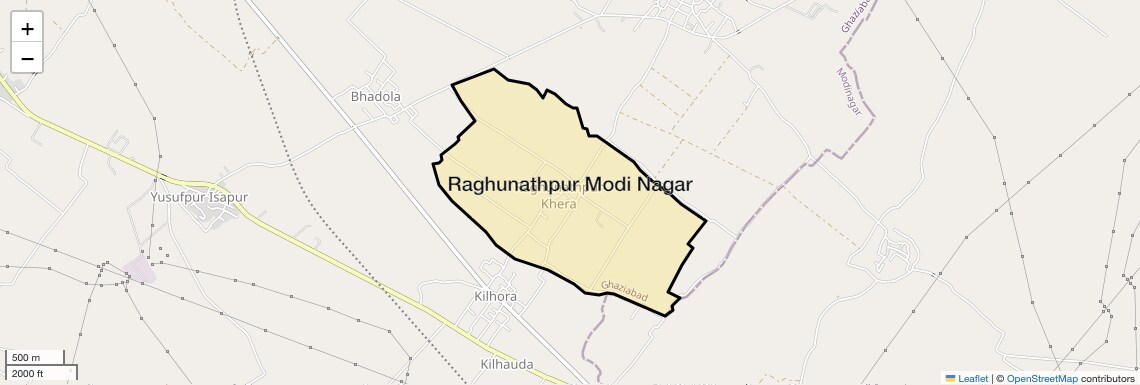Location Map of Raghunathpur Modi Nagar, Ghaziabad