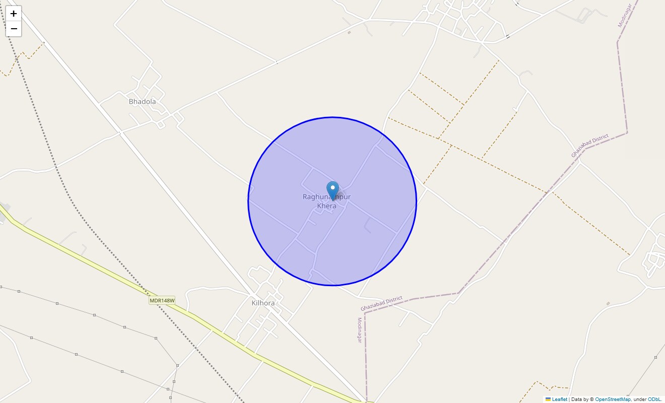 Location Map of Raghunathpur Modi Nagar, Ghaziabad