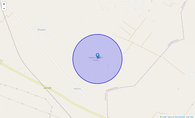 Location Map of Raghunathpur Modi Nagar