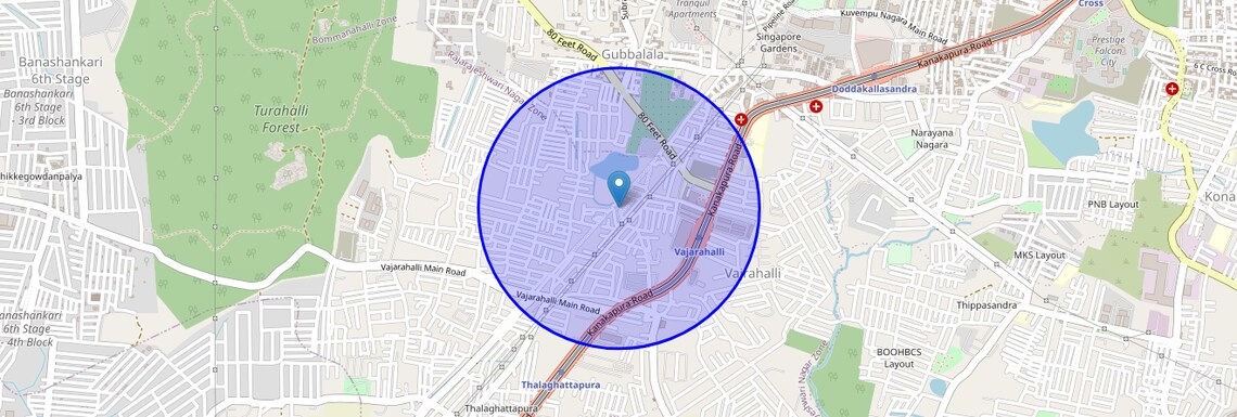 Location Map of Raghuvanahalli, Bangalore