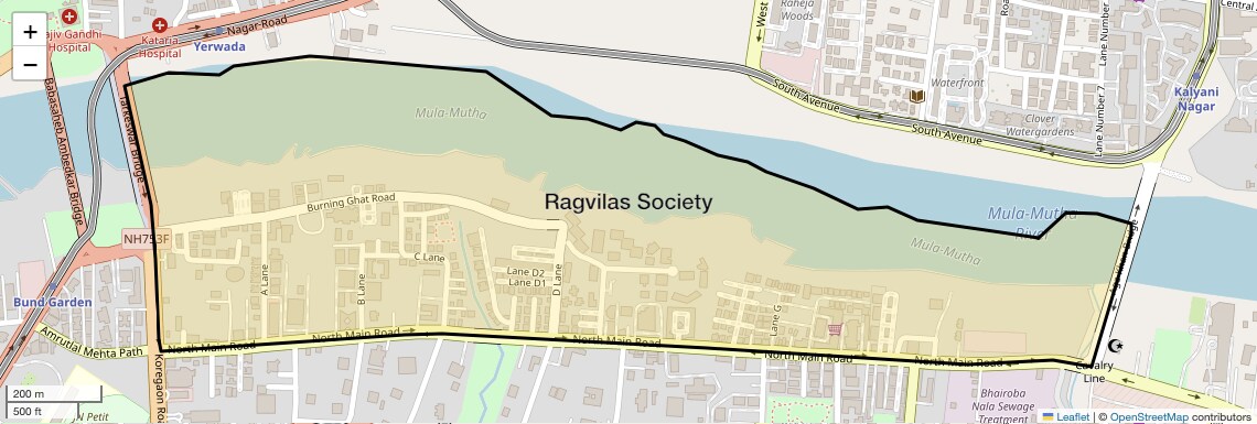 Location Map of Ragvilas Society, Pune
