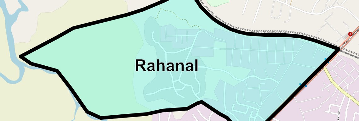 Location Map of Rahanal, Thane
