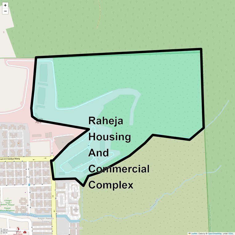 Location Map of Raheja Housing And Commercial Complex
