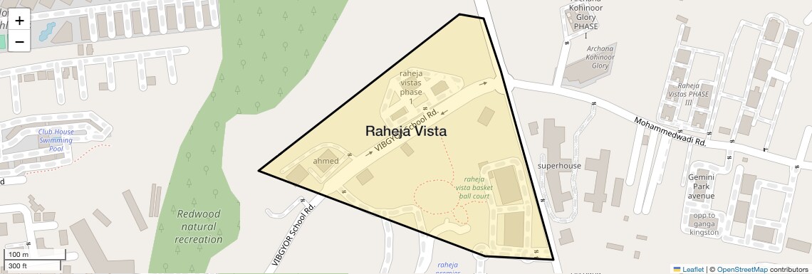 Location Map of Raheja Vista, Pune
