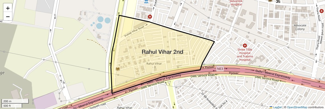 Location Map of Rahul Vihar 2nd, Ghaziabad