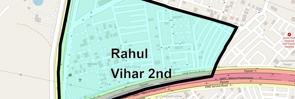 Location Map of Rahul Vihar 2nd, Ghaziabad