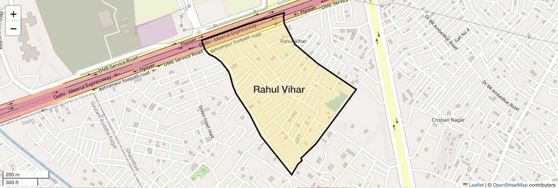 Location Map of Rahul Vihar, Ghaziabad