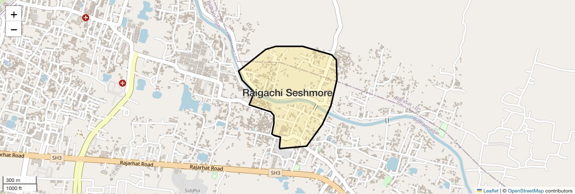 Location Map of Raigachi Seshmore, Kolkata