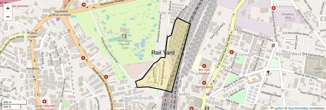 Location Map of Rail Yard, Mumbai