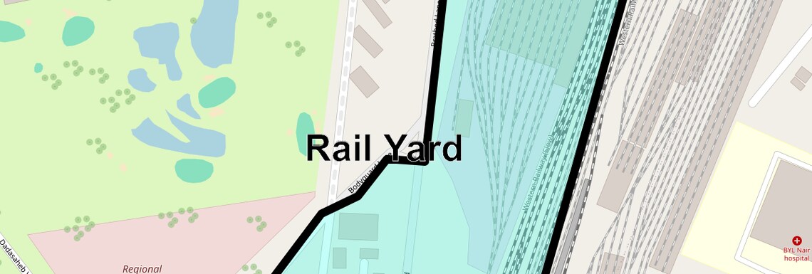 Location Map of Rail Yard, Mumbai