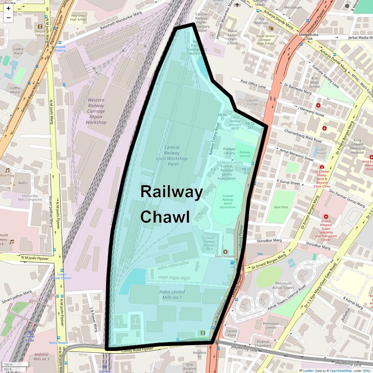 Location Map of Railway Chawl