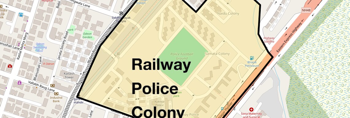 Location Map of Railway Police Colony, Mumbai