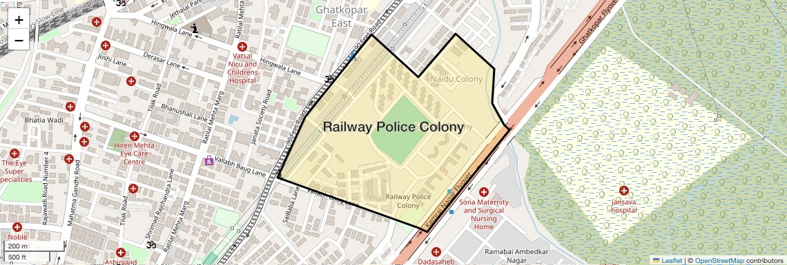Location Map of Railway Police Colony, Mumbai