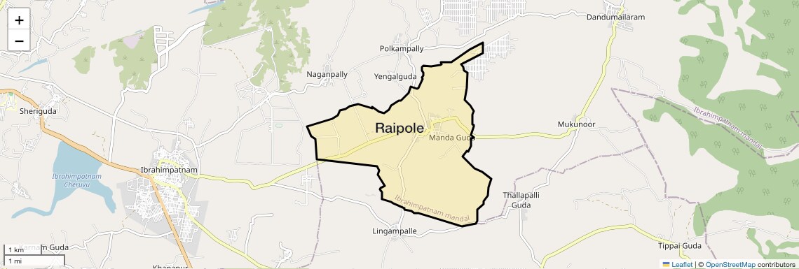 Location Map of Raipole, Hyderabad