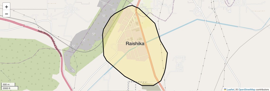 Location Map of Raishika, Gurgaon