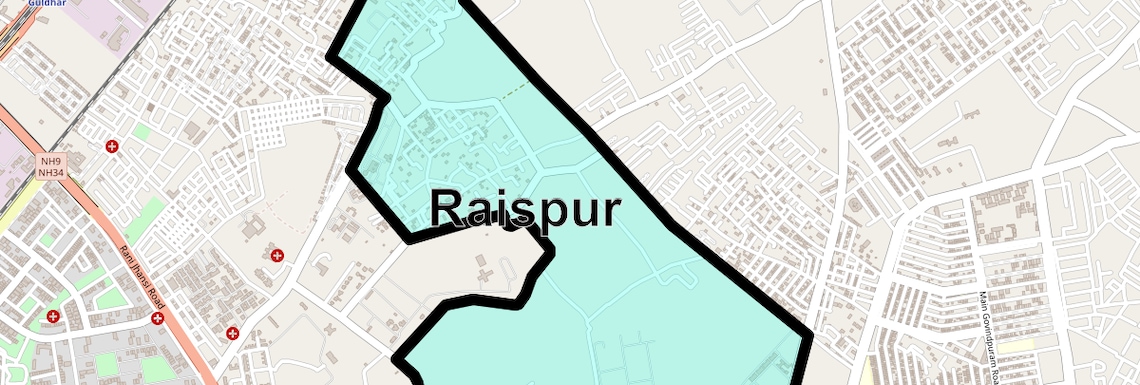 Location Map of Raispur, Ghaziabad