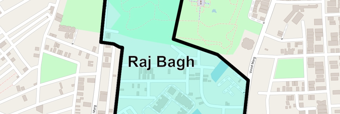 Location Map of Raj Bagh, Ghaziabad
