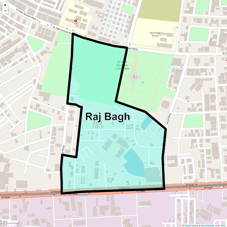 Location Map of Raj Bagh