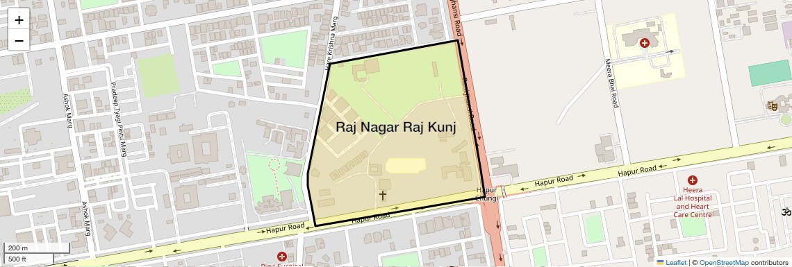Location Map of Raj Nagar Raj Kunj, Ghaziabad
