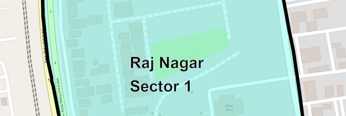Location Map of Raj Nagar Sector 1, Ghaziabad