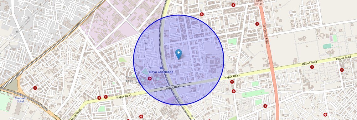 Location Map of Raj Nagar Sector 1 Up Jal Nigam Colony, Ghaziabad