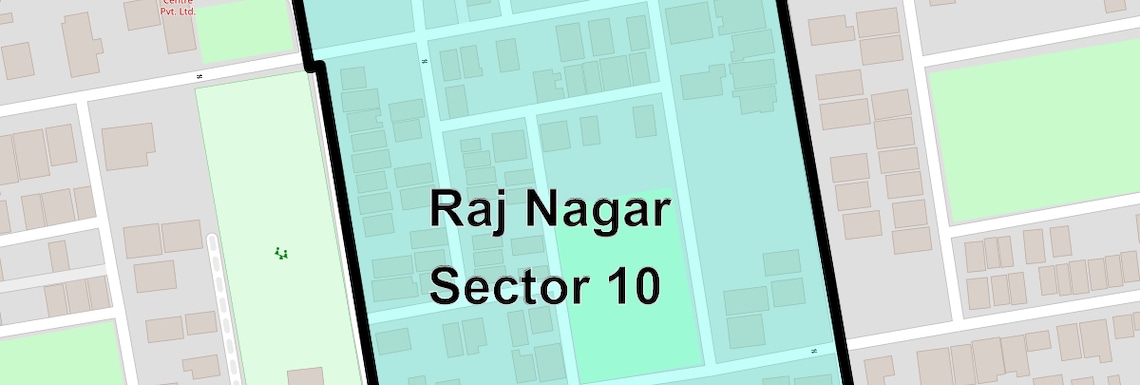 Location Map of Raj Nagar Sector 10, Ghaziabad