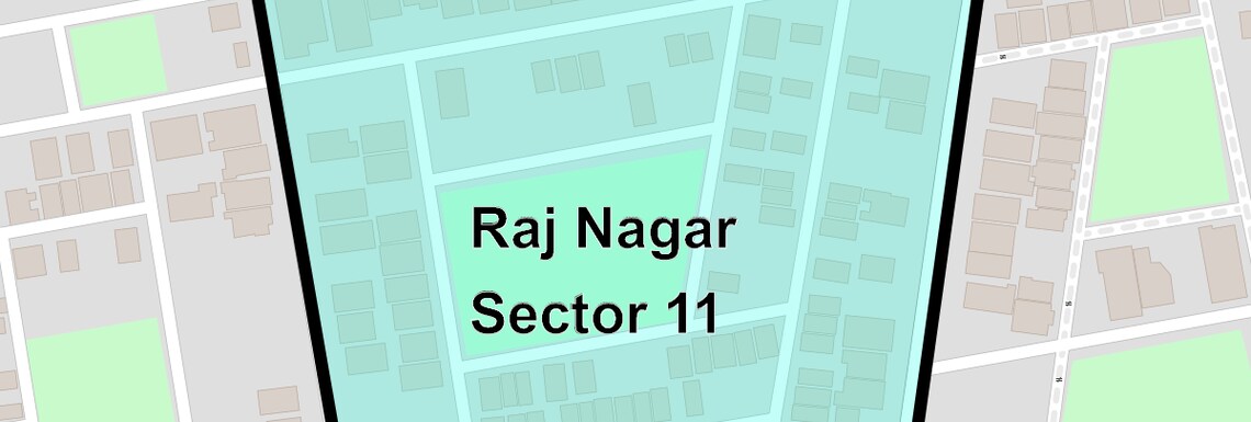 Location Map of Raj Nagar Sector 11, Ghaziabad