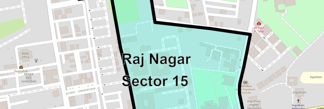 Location Map of Raj Nagar Sector 15, Ghaziabad