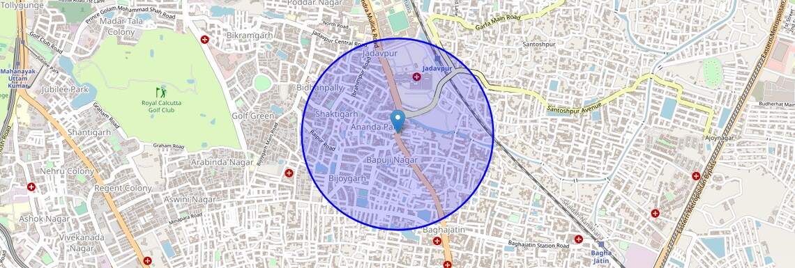 Location Map of Raja Subodh Chandra Mullick Road, Kolkata