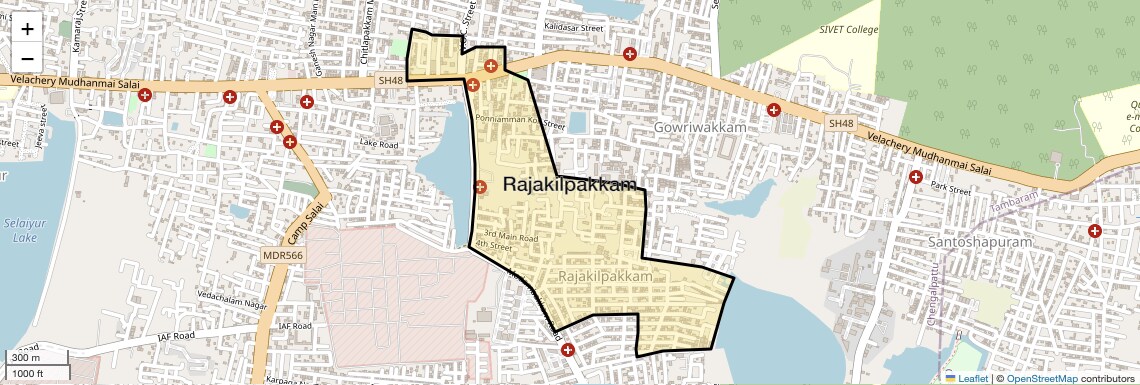 Location Map of Rajakilpakkam, Chennai