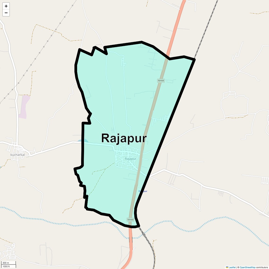 Location Map of Rajapur, Hyderabad