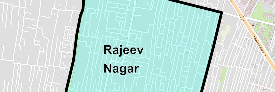 Location Map of Rajeev Nagar, Patna
