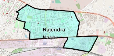 Location Map of Rajendra Nagar, Ghaziabad