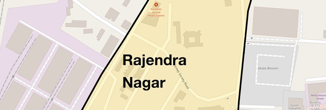 Location Map of Rajendra Nagar, Mumbai