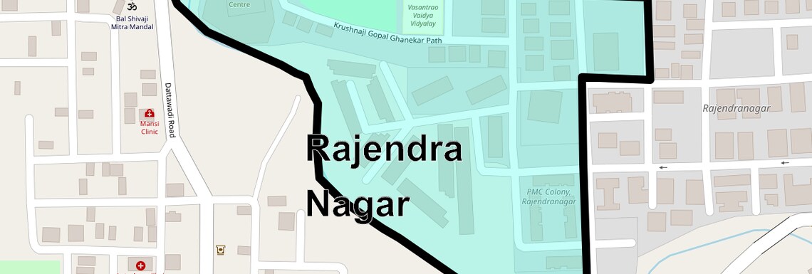 Location Map of Rajendra Nagar, Pune